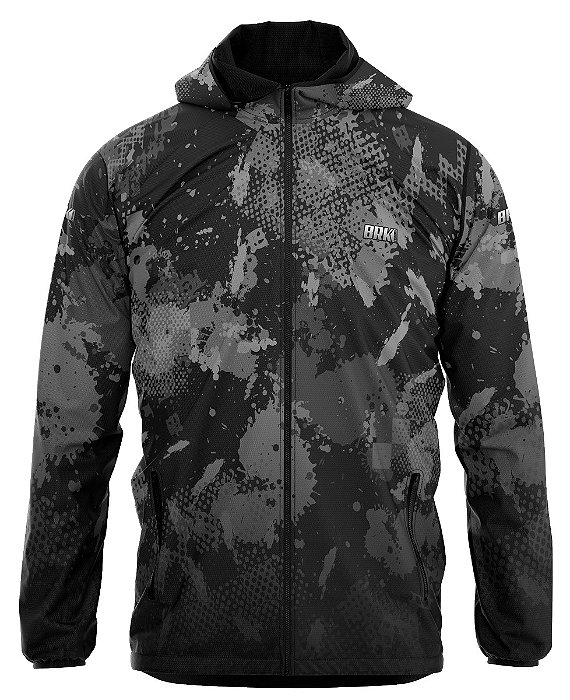 Jaqueta Corta Vento Impermeável Brk Camo Gray com UV50+