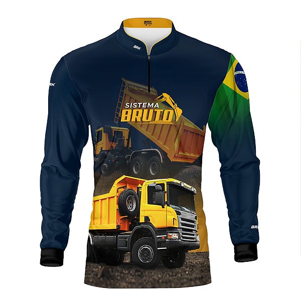 Camisa Máquina Pesada Brk Caminhão Basculante com Proteção UV50+