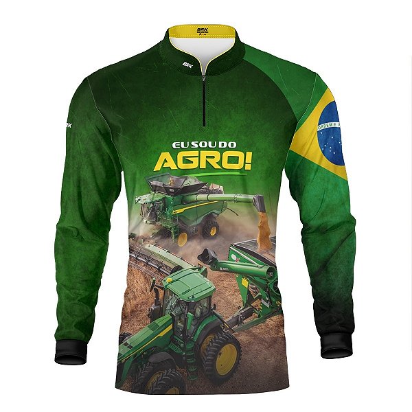 Camisa Agro Brk Eu Sou do Agro Safra Brasileira com Proteção UV50+