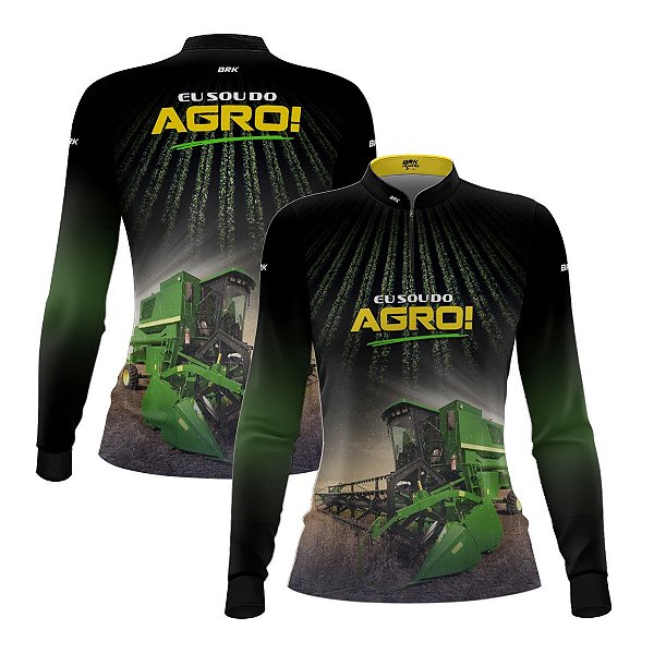 Camisa Feminina Brk Eu Sou do Agro Colheita com Proteção UV50+