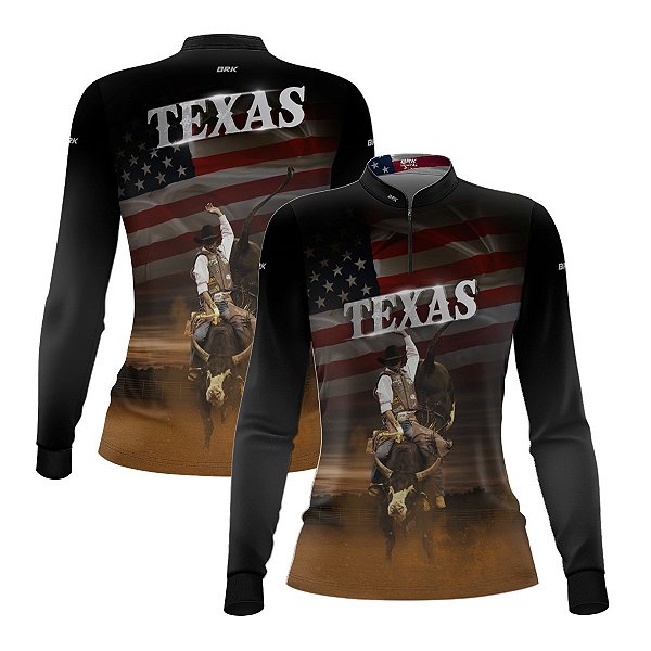 Camisa Agro Feminina Brk Texas Rodeio com Proteção UV50+