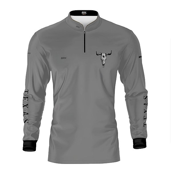 Camisa Brk Clean Cinza Texas Longhorn com Proteção UV50+