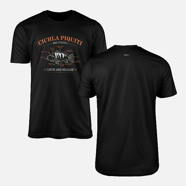 Camiseta de Pesca Brk Detalhes Tucunaré com Algodão Premium