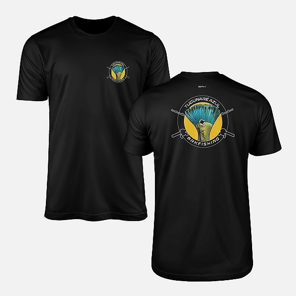 Camiseta de Pesca Brk Tucunaré Azul com Algodão Premium