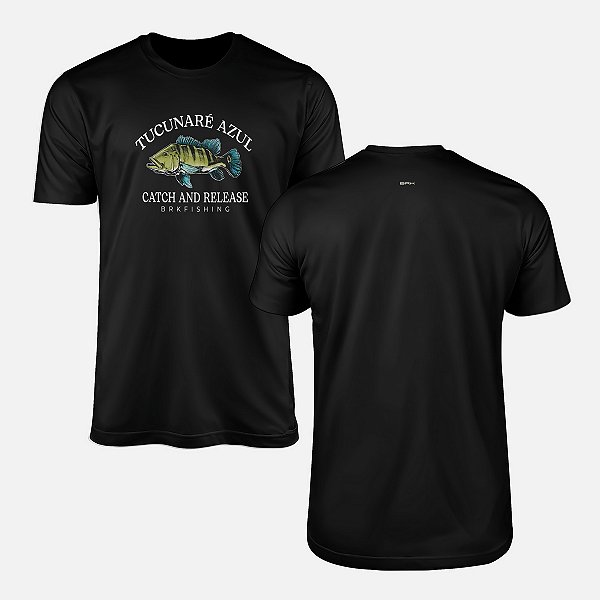 Camiseta de Pesca Brk Tucunaré Azul com Algodão Premium