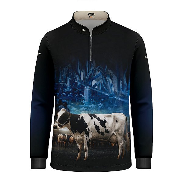 Camisa Agro Infantil Brk Gado Leiteiro com Proteção UV50+