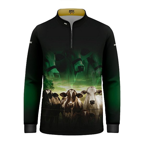 Camisa Agro Infantil Brk Gado de Corte com Proteção UV50+