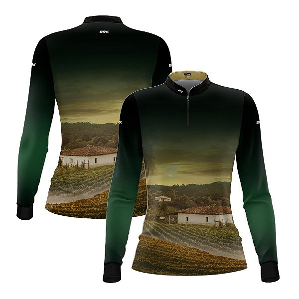Camisa Agro Feminina Brk Fazenda com Proteção UV50+