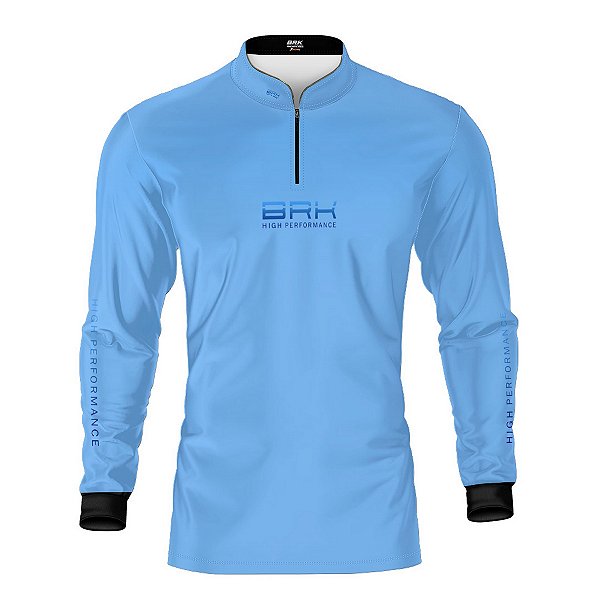 Camisa de Pesca Brk Pescador Patriota Azul Gradiente com Proteção UV50