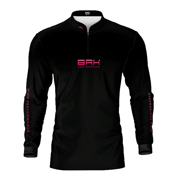 Camisa de Pesca Brk Pescador Patriota Preta Gradiente com Proteção UV50