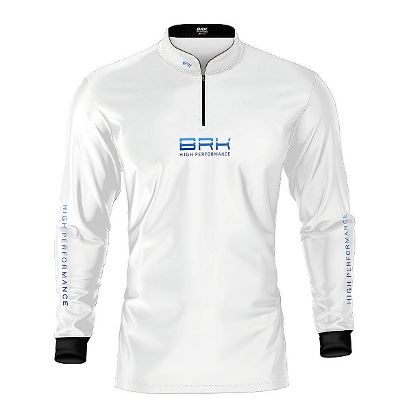 Camisa de Pesca Brk Pescador Patriota Branca Gradiente com Proteção UV50