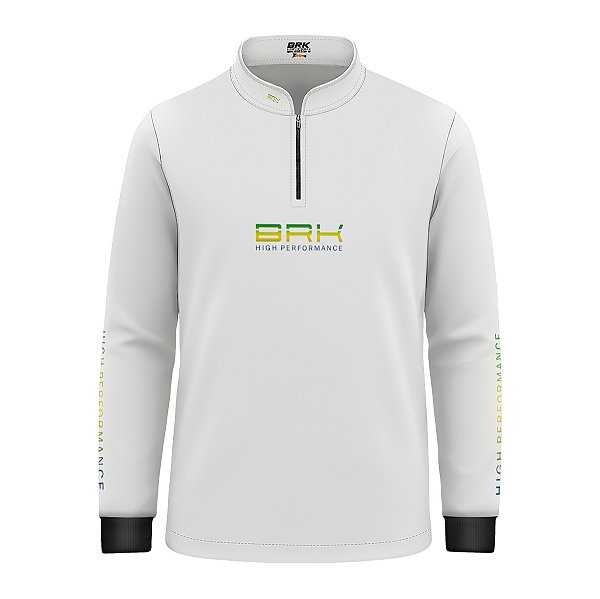 Camisa de Pesca Infantil Brk Pescador Patriota Branca Brasil com Proteção UV50