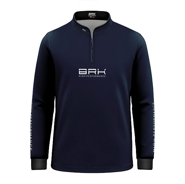 Camisa de Pesca Infantil Brk Pescador Patriota Azul e Branca com Proteção UV50
