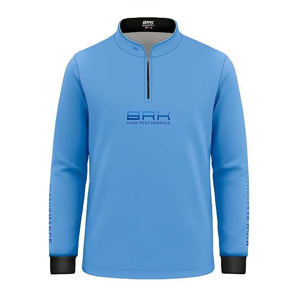 Camisa de Pesca Infantil Brk Pescador Patriota Azul Gradiente com Proteção UV50