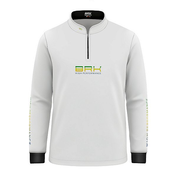Camisa de Pesca Infantil Brk Pescador Patriota Branca Gradiente com Proteção UV50
