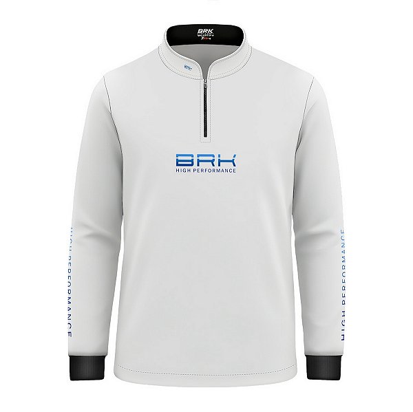 Camisa de Pesca Infantil Brk Pescador Patriota Branca Gradiente com Proteção UV50