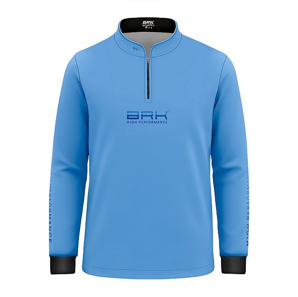 Camisa de Pesca Infantil Brk Pescador Patriota Gradiente Azul com Proteção UV50