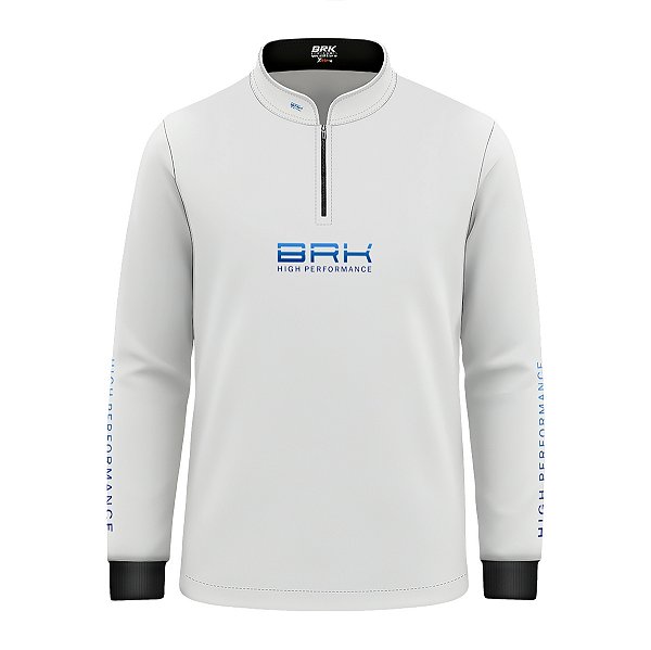 Camisa de Pesca Infantil Brk Pescador Patriota Branca Gradiente com Proteção UV50