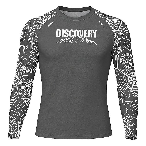 Camisa Segunda Pele Brk Discovery Cinza Montanha com Proteção UV50