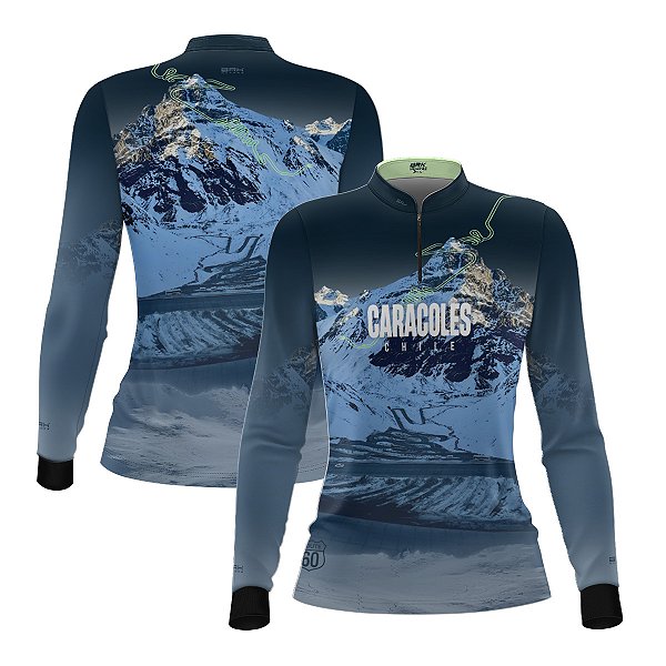 Camisa Feminina Brk Chile Estrada Los Caracoles 2 com Proteção UV50+