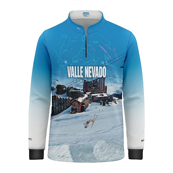 Camisa Infantil Brk Chile Valle Nevado 2 com Proteção UV50+