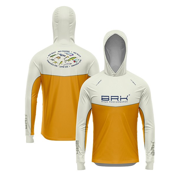 Camisa de Pesca Brk com Capuz Hybrid Off Lure com Proteção Solar UV50+