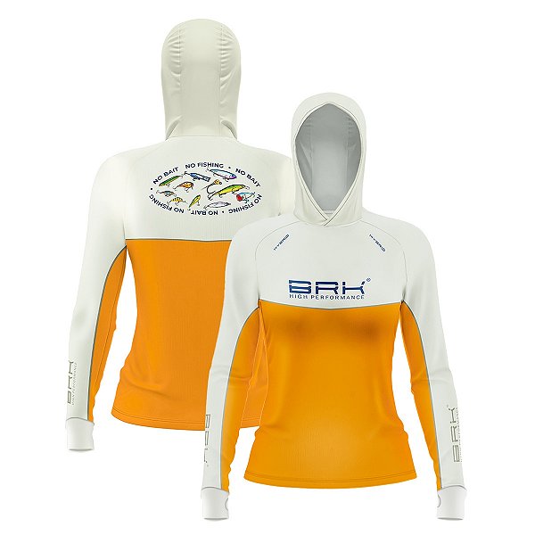 Camisa de Pesca Feminina Brk com Capuz Hybrid Off Lure com Proteção Solar UV50+