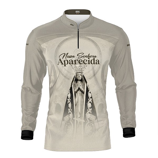 Camisa Agro Brk Bege Nossa Senhora Aparecida com Proteção UV50