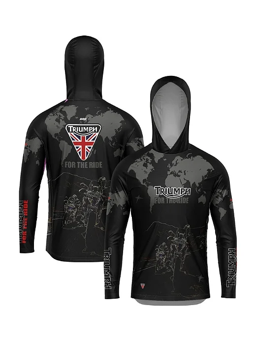 Camisa UV50 com Capuz Brk Triumph Tiger for the Ride