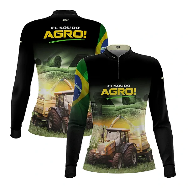 Camisa UV50 Agro Feminina Brk Eu sou do Agro Silagem
