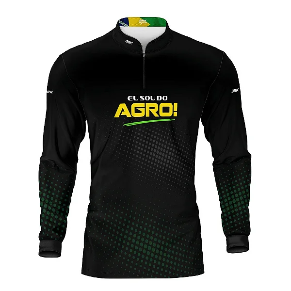 Camisa UV50 Agro Brk Eu Sou do Agro Preta