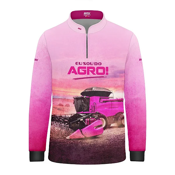 Camisa UV50 Agro Infantil Feminina Brk Eu Sou do Agro Agro Girl