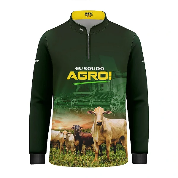 Camisa UV50 Agro Infantil Brk Eu sou do Agro Gados e Colheitadeira