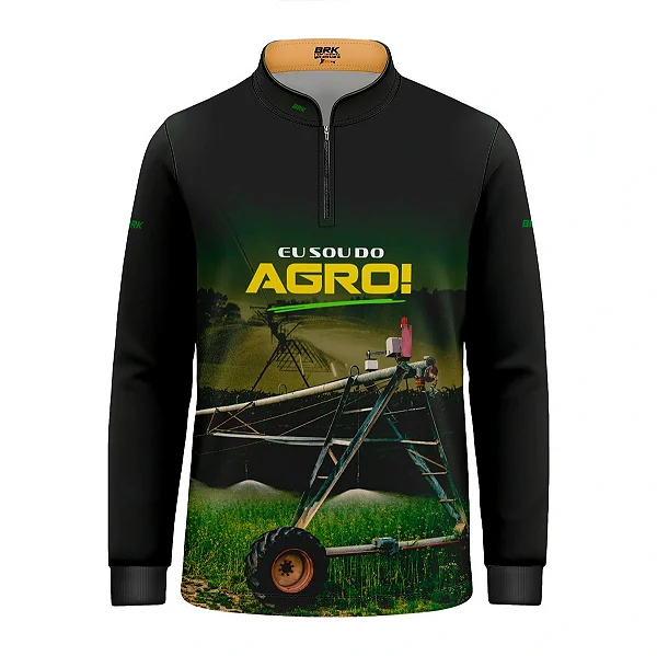 Camisa UV50 Agro Infantil Brk Eu Sou do Agro Irrigação no Campo