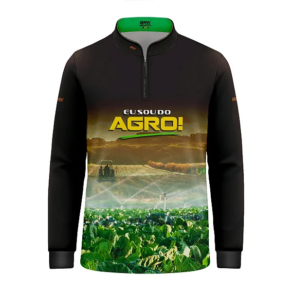 Camisa UV50 Agro Infantil Brk Eu Sou do Agro Irrigação e Aspersão