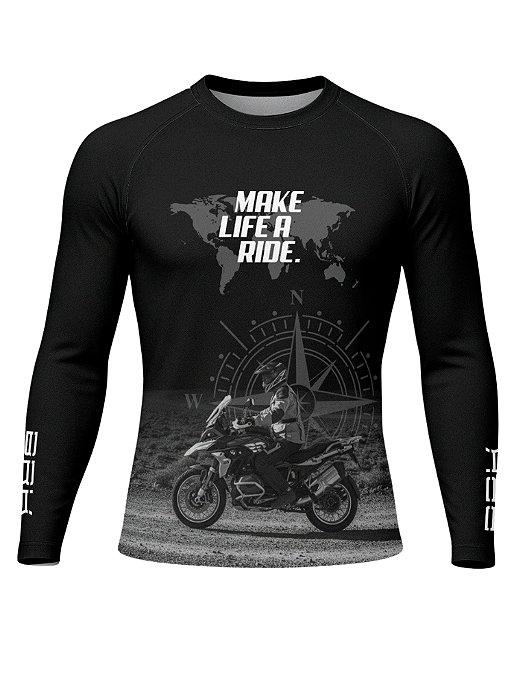 Camisa UV50 Segunda Pele Brk GS Adventure Preta