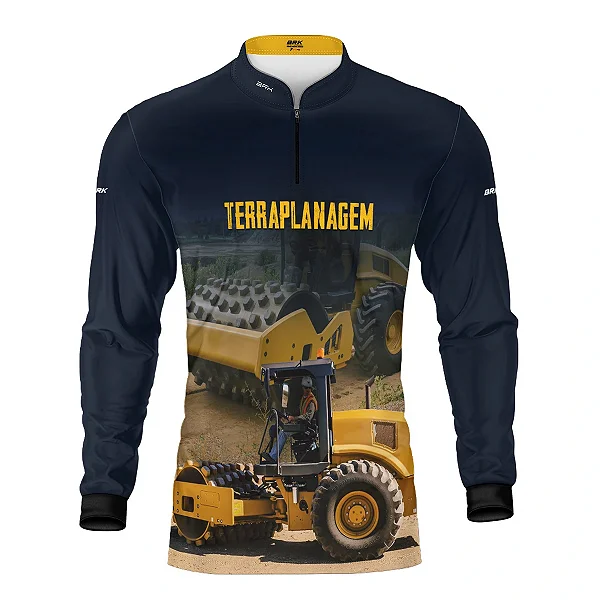 Camisa Agro Brk Terraplanagem Rolo Pé de Carneiro com Proteção UV50