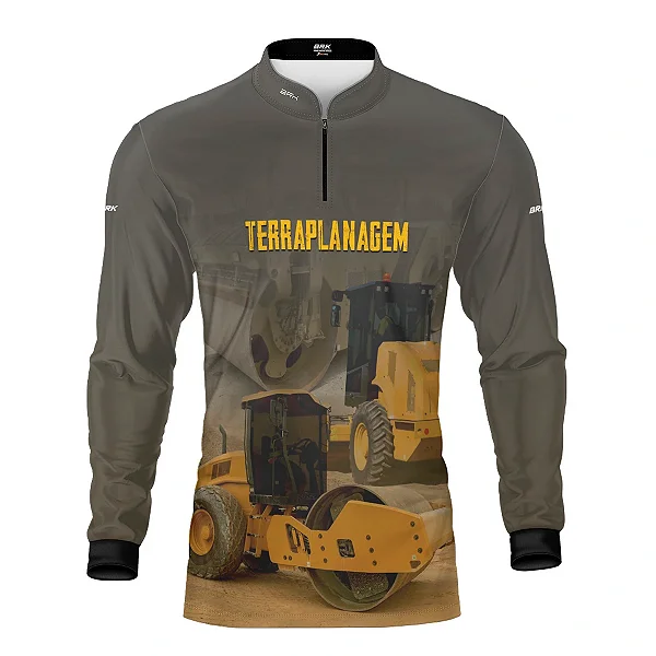 Camisa Agro Brk Terraplanagem Rolo Compactador com Proteção UV50