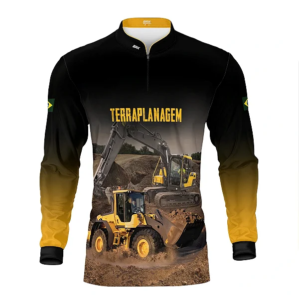 Camisa Agro Brk Pá Carregadeira com Proteção UV50