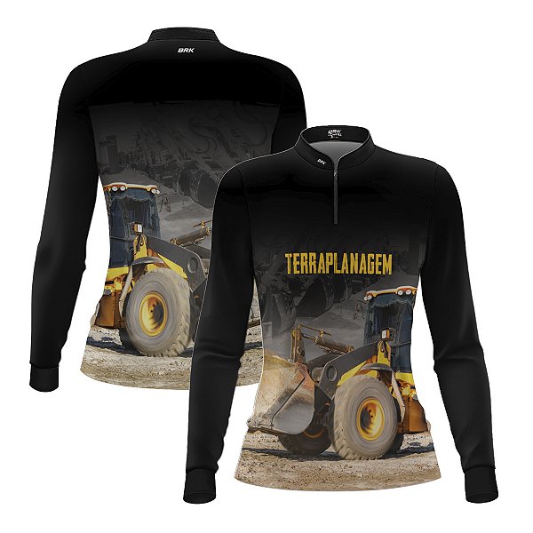 Camisa Agro Feminina Brk Pá Carregadeira 2 com Proteção UV50