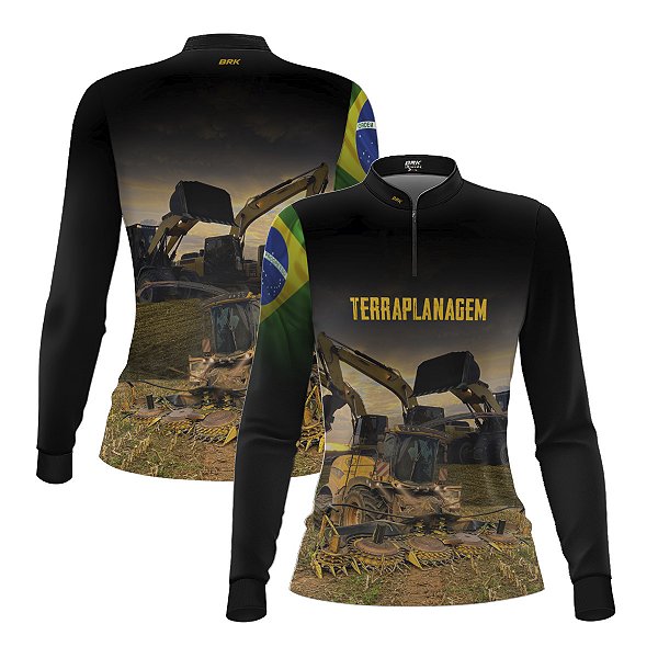 Camisa Agro Feminina Brk Colheitadeira 2 com Proteção UV50