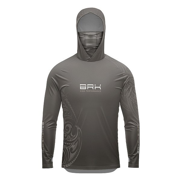 Camisa FusionX Maori Tribal Cinza BRK com Proteção Solar UV50+
