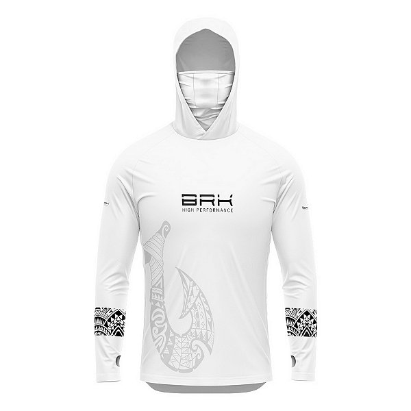 Camisa FusionX Maori Branca Âncora BRK com Proteção Solar UV50+