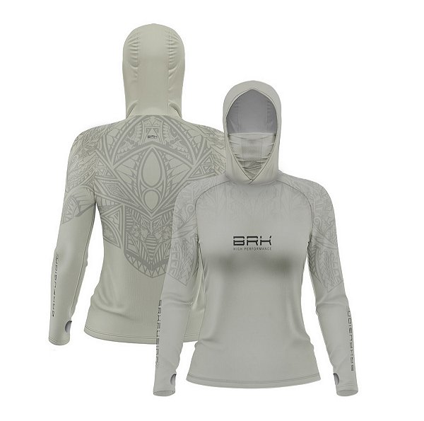 Camisa FusionX Feminina Maori Bege BRK com Proteção Solar UV50+