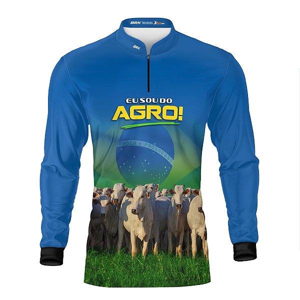 Camisa Agro Brk Eu Sou do Agro Gado com Proteção UV50