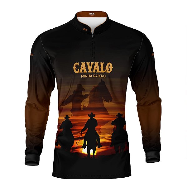 Camisa Agro Brk Eu Sou do Agro Cavalos Minha Paixão com Proteção UV50
