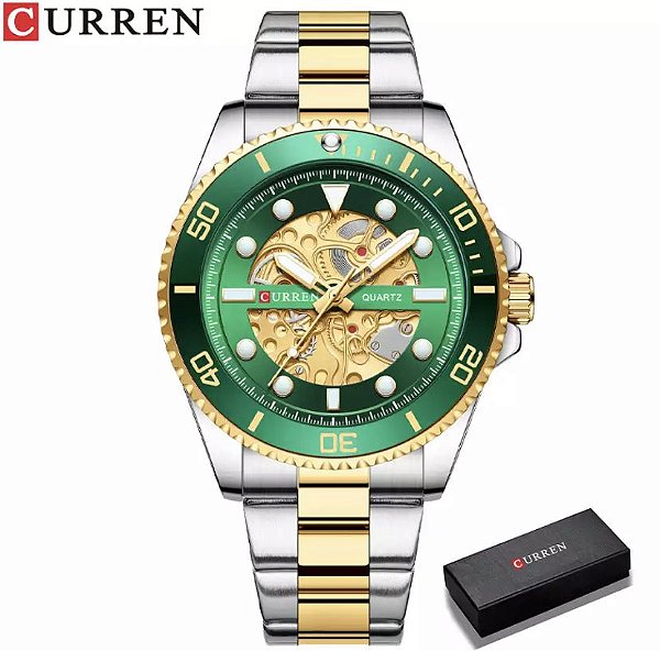 Relógio Curren 8412  Masculino Verde