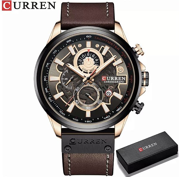 Relógio Curren 8380 Marrom
