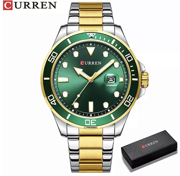 Relógio Curren 8388 Verde Masculino