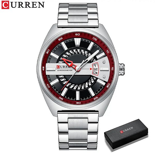 Relógio Curren Masculino 8403 Prata